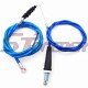 STONEDER Blue 108mm 990mm Gas Throttle Cable + 64mm 970mm Clutch Cable For Chinese Motorcycle Pit Dirt Motor Bike SSR Thumpstar YX Lifan 50cc 70cc 90cc 110cc 125cc 140cc 150cc 160cc
