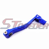 STONEDER Blue 11mm Folding Gear Shifter Lever + Soft Rubber Throttle Handle Grips + Vent Valve For 50cc 70cc 90cc 110cc 125cc 140cc 150cc 160cc Chinese Pit Dirt Bike Motorcycle SSR SDG Apollo