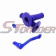 STONEDER Blue 11mm Folding Gear Shifter Lever + Soft Rubber Throttle Handle Grips + Vent Valve For 50cc 70cc 90cc 110cc 125cc 140cc 150cc 160cc Chinese Pit Dirt Bike Motorcycle SSR SDG Apollo