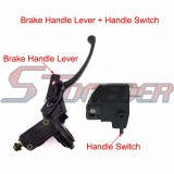 STONEDER 7/8'' Alloy Hydraulic Brake Master Cylinder Right Handle Lever + Hanlde Switch For Chinese ATV Quad 4 Wheeler