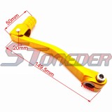 STONEDER Gold 11mm Folding Gear Shifter Lever + Vent Valve + Yellow Soft Rubber Throttle Handle Grips For Chinese Pit Dirt Bike Motorcycle YCF Kayo IMR Braaap 50cc 70cc 90cc 110cc 125cc 140cc 150cc 160cc