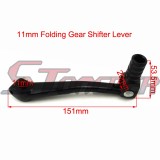 STONEDER Black Aluminum Footpeg Foot Rest + 11mm Gear Shifter Lever For Chinese Pit Dirt Bike Motorcycle Kayo YCF Pitsterpro GPX 50cc 70cc 90cc 110cc 125cc