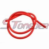 STONEDER Gold 1/4'' 6mm Gas Fuel Petcock Switch + Red Fuel Hose Line For Pit Dirt Trail Motor Bike ATV Quad 4 Wheeler Motorcycle