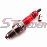 STONEDER Red 6 Pin Wires AC CDI Box + 3 Electrode A7TC Spark Plug For GY6 50cc 125cc 150cc Engine Chinese Moped Scooter