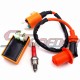 STONEDER Performance Racing Ignition Coil + 6 Pin AC CDI Box + A7TC Spark Plug For Chinese GY6 50cc 125cc 150cc Engine Moped Pit Dirt Bike ATV Quad Moped Scooter