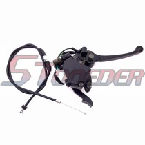 STONEDER Alloy 7/8'' 22mm Thumb Throttle Cable Accelerator Handle Brake Lever Assembly For Chinese 50cc 70cc 90cc 110cc 125cc ATV Quad