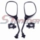 STONEDER Rearview Side Mirror + 8mm Bracket Holder Clamp For ATV Quad Pit Dirt Motor Bike Motorcycle Moped Scooter