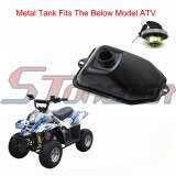 STONEDER Metal Fuel Gas Tank + Fuel Tank Cap Cover For 50cc 70cc 90cc 110cc 125cc Chinese Kids Youth ATV Quad 4 Wheeler