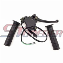 STONEDER 7/8'' 22mm Thumb Throttle Brake Lever + Handle Grips For Chinese 125cc 150cc 200cc 250cc ATV Quad 4 Wheeler Taotao Sunl