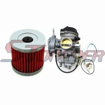 STONEDER Carburetor + Oil Filter For Suzuki LTZ400 2003 2004 2005 2006 2007 Arctic Cat DVX400 2004 2005 2006 2007 Kawasaki KFX400 2003 2004 2005 2006