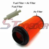 STONEDER Air Filter + Fuel Filter For Polaris ATP 500 Diesel 455 Magnum 325 500 Sportsman 335 400 450 500 570 600 700 Trail Boss 325 330 Xpedition 325 425 Polaris # 2530009 ATV Sportsman Magnum Snowmobile Ranger Ski-Doo 414-5365-00 Replace 07-246-05