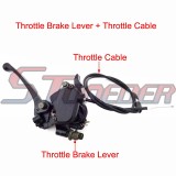 STONEDER Alloy Thumb Throttle Cable Accelerator Handle Brake Lever Assembly For 50cc 70cc 90cc 110cc 125cc Chinese ATV Quad Kazuma Sunl