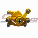 STONEDER Yellow Left Disc Brake Caliper + Brake Pads For 33cc 43cc 49cc 50cc Gas Goped Stand Up Scooter