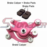 STONEDER Pink Front Right Side Disc Brake Caliper + Brake Pads For Mini Gas Electric Go Kart