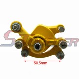 STONEDER Yellow Front & Rear Disc Brake Caliper For 2 Stroke 47cc 49cc Pocket Bike Minimoto Kid Dirt Baby Crosser
