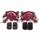 STONEDER Pink Front & Rear Disc Brake Caliper + Brake Pads For 2 Stroke Pocket Bike Minimoto Mini Moto ATV Goped Scooter Kid Dirt Baby Crosser 47cc 49cc