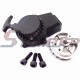 STONEDER Black Alloy Pull Start Starter + Flywheel + Screws For 2 Stroke 47cc 49cc Engine Mini Scooter Kids Dirt Bike ATV Quad