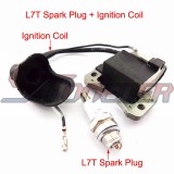 STONEDER L7T Spark Plug + Ignition Coil For 2 Stroke 47cc 49cc Engine Kids Chinese Mini Dirt Quad ATV Pocket Bike Minimoto