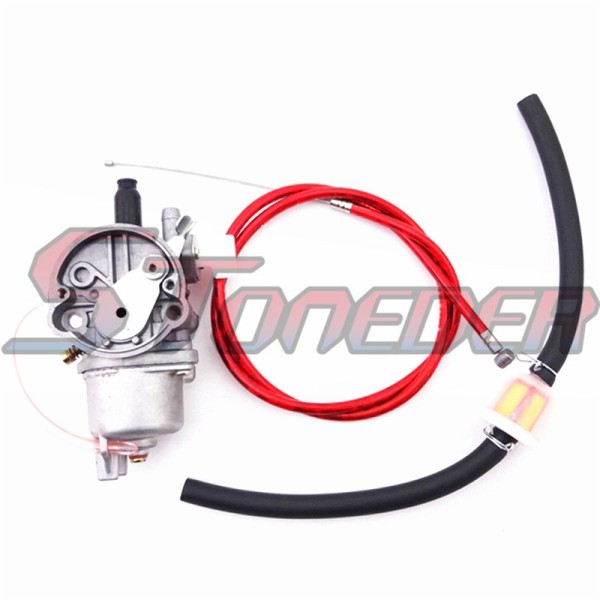STONEDER Red Gas Throttle Cable + Carb Carburetor + Fuel Line Hose Filter For 2 Stroke 47cc 49cc Engine Mini Dirt Pocket Bike Moto