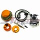 STONEDER Gold 44mm Air Filter + Adapter Vstack + 19mm Carburetor Carb + Fuel Filter Hose For Mini ATV Dirt Bike Pocket Bike Big Foot Goped Gas Scooter