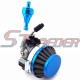 STONEDER Blue Racing Carb Carburetor 58mm Air Filter Fuel Filter For 49cc 50cc 60cc 66cc 80cc 2 Stroke Engine Gas Motorized Bicycle Push Bike