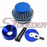 STONEDER Blue 44mm Air Filter + Adapter Vstack For Big Foot Blade Gas Z Scooter Goped Mini ATV Dirt Bike Pocket Bike