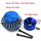 STONEDER Blue 44mm Air Filter + Adapter Vstack For Big Foot Blade Gas Z Scooter Goped Mini ATV Dirt Bike Pocket Bike