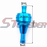 STONEDER Blue Racing Carb Carburetor 58mm Air Filter Fuel Filter For 49cc 50cc 60cc 66cc 80cc 2 Stroke Engine Gas Motorized Bicycle Push Bike