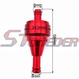 STONEDER Red Racing Carb Carburetor 58mm Air Filter Fuel Filter For 2 Stroke Gas Motorized Bicycle Push Bike 49cc 50cc 60cc 66cc 80cc
