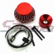 STONEDER Red 44mm Air Filter + Adapter Vstack + Fue Hose Filter For  Mini ATV Dirt Bike Pocket Bike Big Foot Goped Gas Scooter