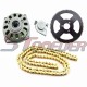 STONEDER 25H 6 Tooth Clutch Drum Gear Box + 68 Tooth Rear Chain Sprocket + 136 Links Chain For 2 Stroke Minimoto Pocket Bike ATV Quad 4 Wheeler