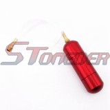 STONEDER Red Aluminum Boost Power Bottle + Intake Pipe Gasket For 2 Stroke 47cc 49cc Mini ATV Quad Dirt Pocket Bike