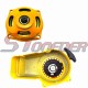 STONEDER Yellow 25H 6 Tooth Clutch Drum Gear Box + Aluminum Pull Starter For 2 Stroke 47cc 49cc Engine Mini Moto Pocket Bike