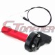 STONEDER 1/4 Turn Aluminum Twsit Handle Throttle + 120mm 1200mm Throttle Cable For Pit Dirt Trail Motor Bike YCF SDG XR50 CRF50 CRF70 SSR 50cc 70cc 90cc 110cc 125cc 140cc 150cc 160cc