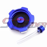 STONEDER Blue CNC Aluminum Fuel Tank Cover Cap + Soft Rubber Throttle Handle Grips For Chinese Pit Dirt Motor Trail Bike 50cc 70cc 90cc 110cc 125cc 140cc 150cc 160cc XR50 CRF50