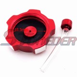 STONEDER Red CNC Aluminum Gas Fuel Tank Cap Cover + Durable Soft Ruber Throttle Handle Grips For Chinese Apollo Taotao Lifan YX Pit Dirt Motor Trail Bike 50cc 70cc 90cc 110cc 125cc 140cc 150cc 160cc