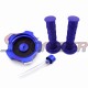 STONEDER Blue CNC Aluminum Fuel Tank Cover Cap + Soft Rubber Throttle Handle Grips For Chinese Pit Dirt Motor Trail Bike 50cc 70cc 90cc 110cc 125cc 140cc 150cc 160cc XR50 CRF50