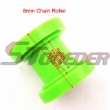 STONEDER Green 8mm Chain Roller Pulley Tensioner + Black Chain Slider Rear Swingarm Guard For Pit Dirt Motor Trail Bike Motorcycle Motocross