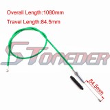 STONEDER Alloy Folding Brake Clutch Lever + Blue 84.5mm 1070mm Clutch Cable + 108mm 990mm Throttle Cable For 50cc 70cc 90cc 110cc 125cc 140cc 150cc 160cc Chinese Pit Dirt Bike BSE Apollo Roketa