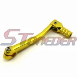 STONEDER Gold Aluminum 11mm Gear Shifter Lever + Black Durable Soft Rubber Grips For Chinese Pit Dirt Trail Bike Atomik BSE SDG 50cc 70cc 90cc 110cc 125cc 140cc 150cc 160cc