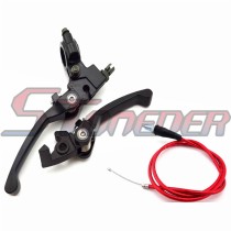 STONEDER Alloy Folding Brake Clutch Lever + Red 108mm 990mm Gas Throttle Cable For Chinese XR50 CRF50 Pit Dirt Bike 50cc 70cc 90cc 110cc 125cc 140cc 150cc 160cc Lifan YX TTR KLX Atomik