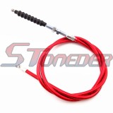 STONEDER Alloy Folding Brake Clutch Lever + Red 84.5mm 1070mm Clutch Cable For 50cc 70cc 90cc 110cc 125cc 140cc 150cc 160cc Chinese Pit Dirt Bike SSR TTR Thumpstar