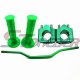 STONEDER Green Aluminum 1 1/8'' 28mm Fat Handlebar + Throttle Handle Grips + CNC Aluminum Handle Bar Tapers For Pit Dirt Motor Trail Bike Motorcycle Motocross ATV Quad 4 Wheeler