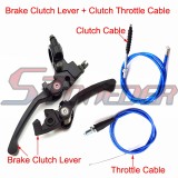STONEDER Alloy Folding Brake Clutch Lever + Blue 84.5mm 1070mm Clutch Cable + 108mm 990mm Throttle Cable For Chinese Pit Dirt Bike 50cc 70cc 90cc 110cc 125cc 140cc 150cc 160cc Piranha DHZ GPX