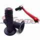 STONEDER Red 11mm Folding Aluminum Gear Shifter Lever + Durable Soft Rubber Handle Grips For 50cc 70cc 90cc 110cc 125cc 140cc 150cc 160cc Chinese Pit Dirt Bike DHZ Pitster Pro Stomp
