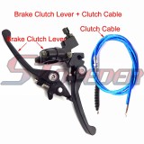 STONEDER Alloy Folding Brake Clutch Lever + Blue 84.5mm 1070mm Clutch Cable For Chinese Pit Dirt Bike 50cc 70cc 90cc 110cc 125cc 140cc 150cc 160cc IMR GPX SSR