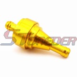 STONEDER Gold Aluminum 60mm Air Filter Cleaner + CNC Fuel Filter For Gas Motorized Bicycle Push Bike Pocket Bike Mini Moto Dirt Kids ATV Quad