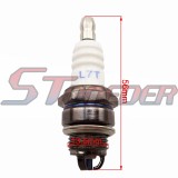 STONEDER Gold Aluminum 44mm Air Filter Cleaner + White L7T Spark Plug For 2 Stroke 47cc 49cc Pocket Bike Mini Dirt Kids ATV Minimoto