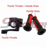 STONEDER Alloy Thumb Throttle + Durable Handle Grips For 50cc 70cc 90cc 110cc 125cc 150cc 200cc 250cc ATV Quad 4 Wheeler