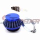 STONEDER Blue 44mm Aluminum Air Filter + White Spark Plug L7T For Pocket Bike Mini Dirt Kids ATV Minimoto 47cc 49cc